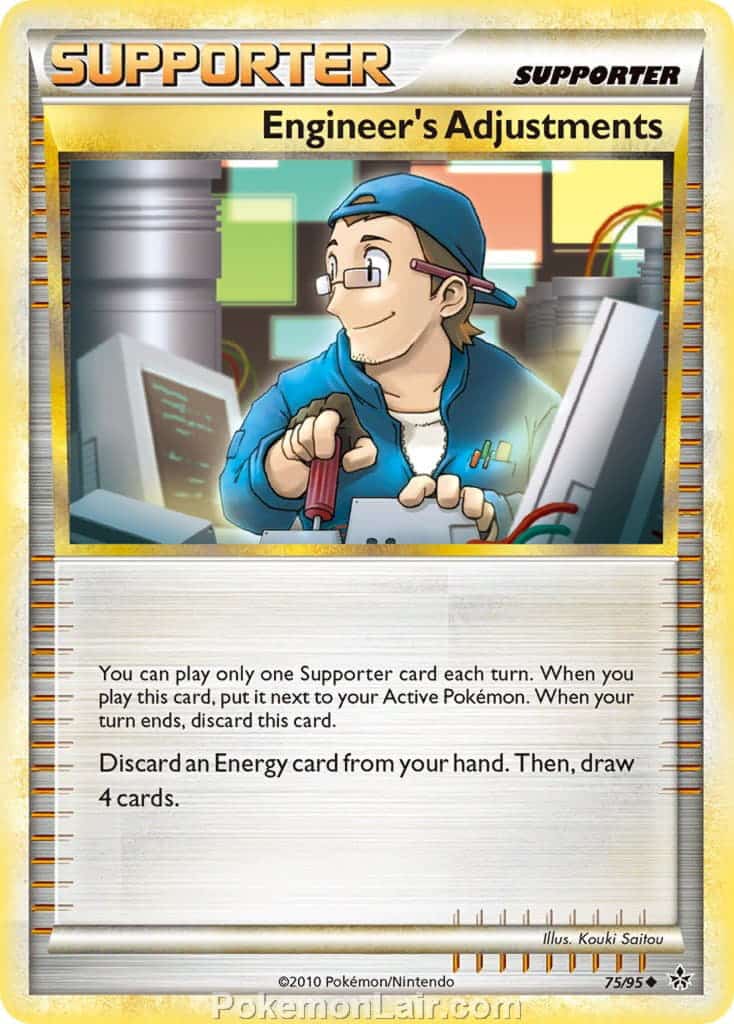 2010 Pokemon Trading Card Game HeartGold SoulSilver Unleashed Set – 75 Engineers Adjustments