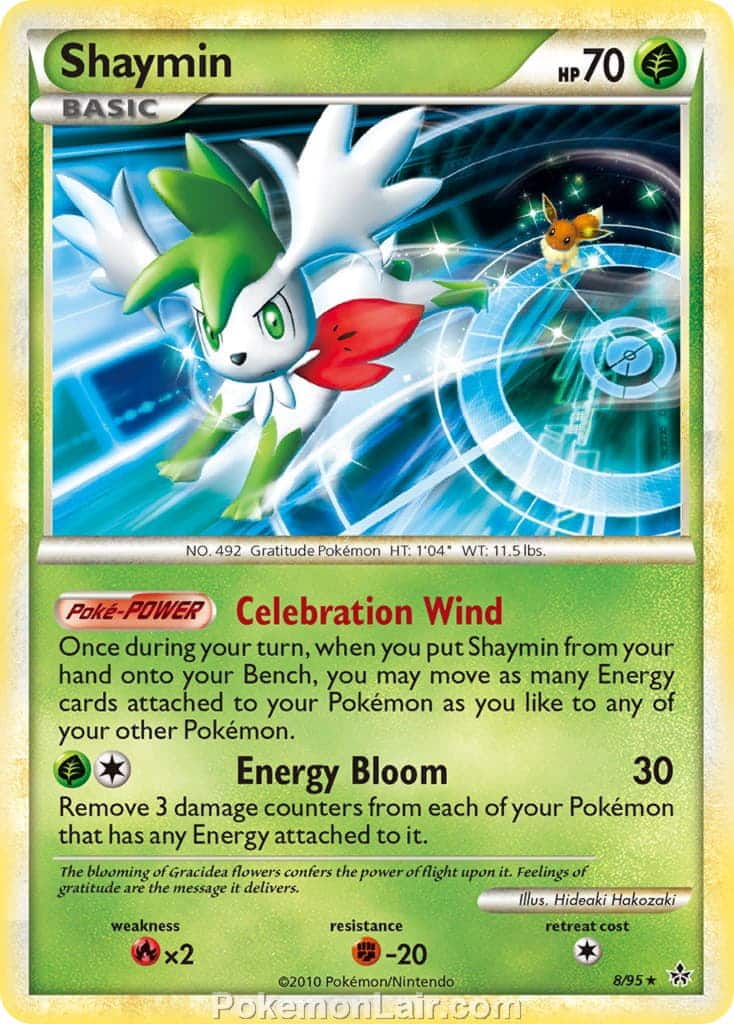 2010 Pokemon Trading Card Game HeartGold SoulSilver Unleashed Set – 8 Shaymin