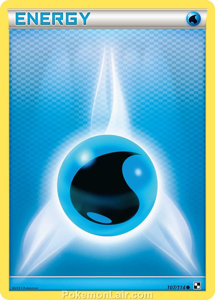 2011 Pokemon Trading Card Game Black and White Price List –107 Water Energy