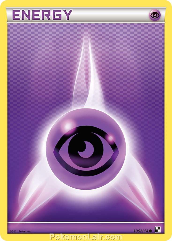2011 Pokemon Trading Card Game Black and White Price List –109 Psychic Energy