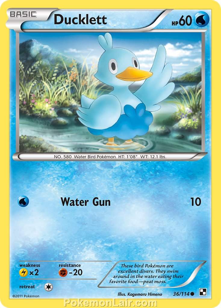 2011 Pokemon Trading Card Game Black and White Price List –36 Ducklett