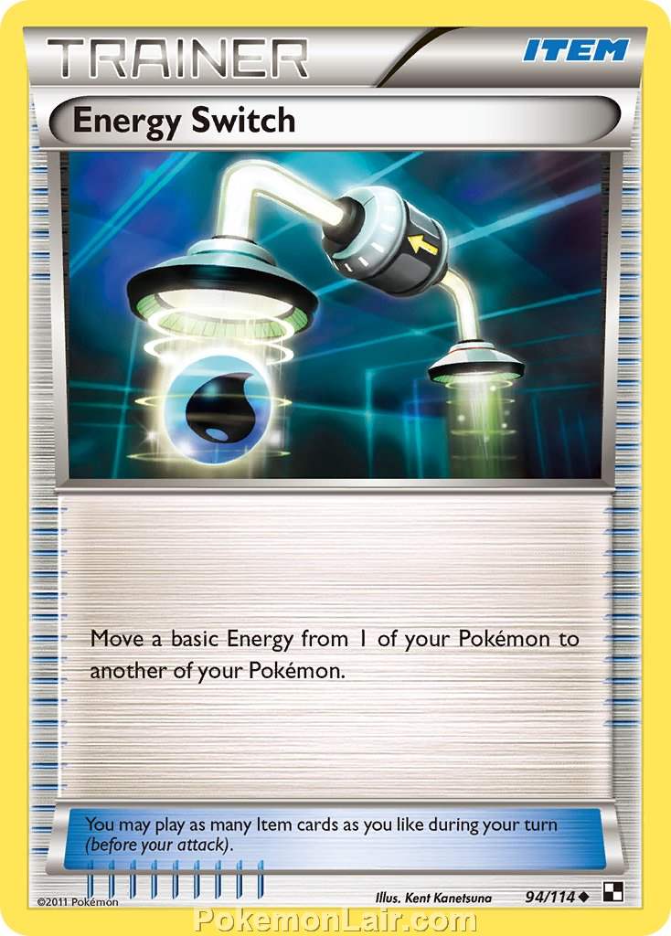 2011 Pokemon Trading Card Game Black and White Price List –94 Energy Switch