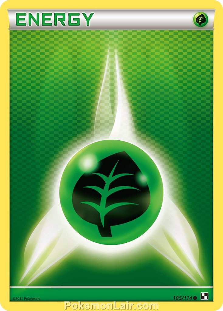 2011 Pokemon Trading Card Game Black and White Set –105 Grass Energy