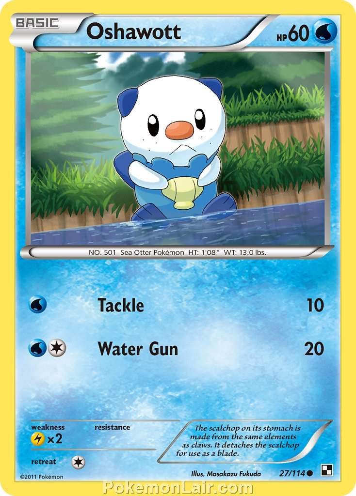 2011 Pokemon Trading Card Game Black and White Set –27 Oshawott