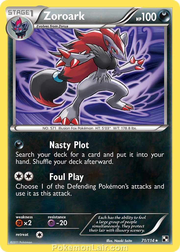 2011 Pokemon Trading Card Game Black and White Set –71 Zoroark