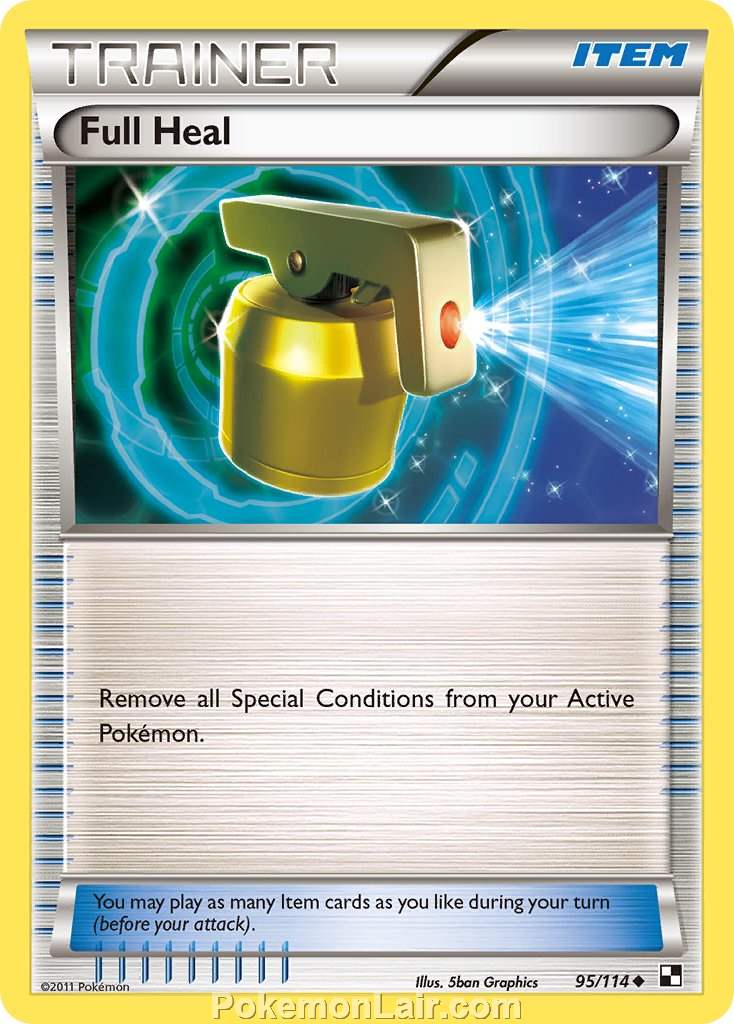 2011 Pokemon Trading Card Game Black and White Set –95 Full Heal
