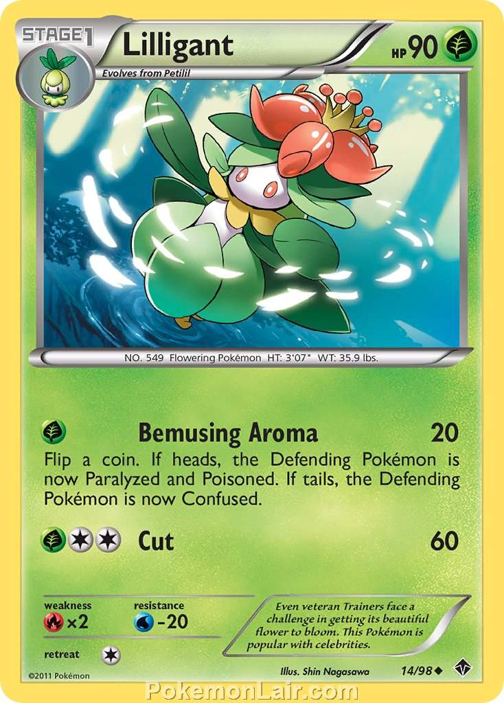 2011 Pokemon Trading Card Game Emerging Powers Price List – 14 Lilligant