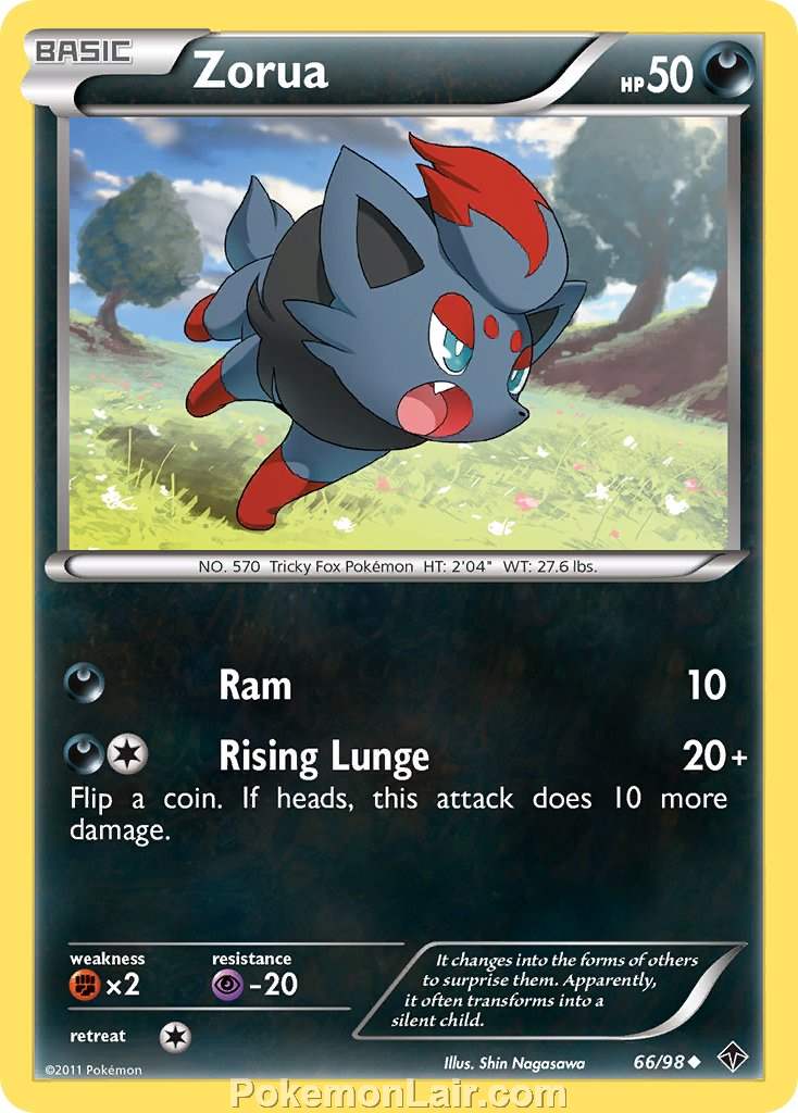 2011 Pokemon Trading Card Game Emerging Powers Price List – 66 Zorua