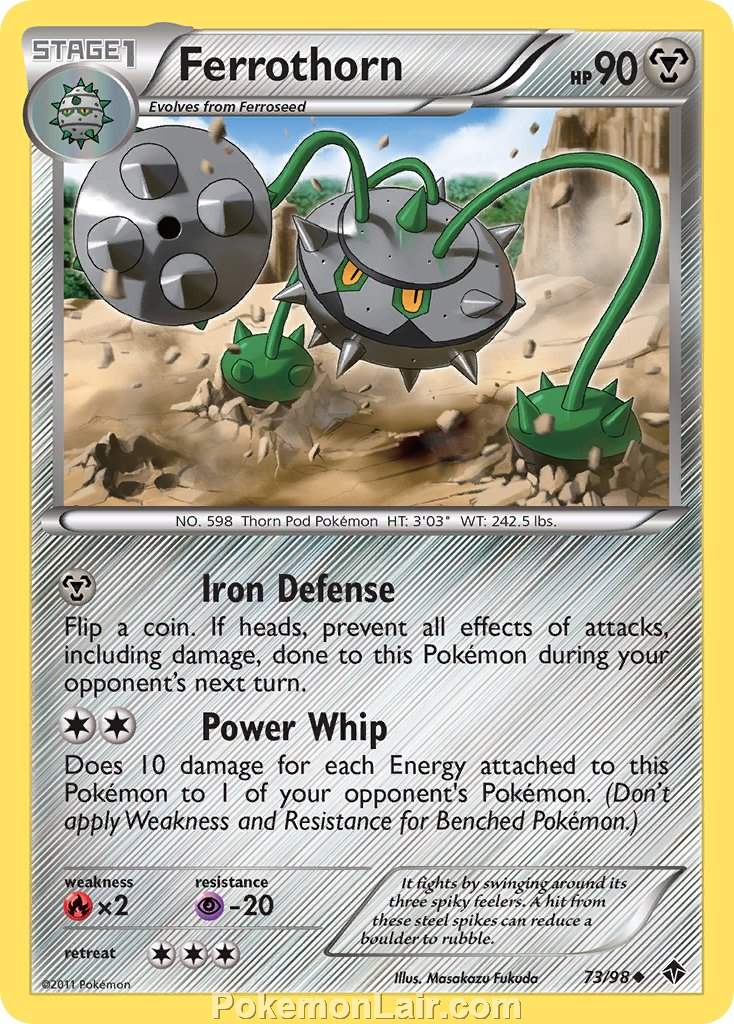 2011 Pokemon Trading Card Game Emerging Powers Price List – 73 Ferrothorn