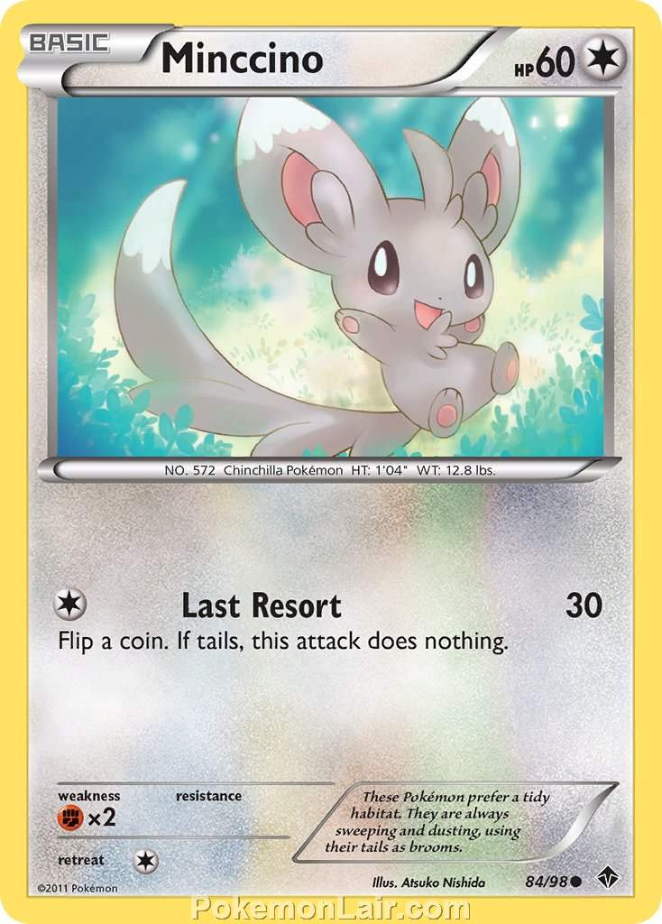 2011 Pokemon Trading Card Game Emerging Powers Price List – 84 Minccino