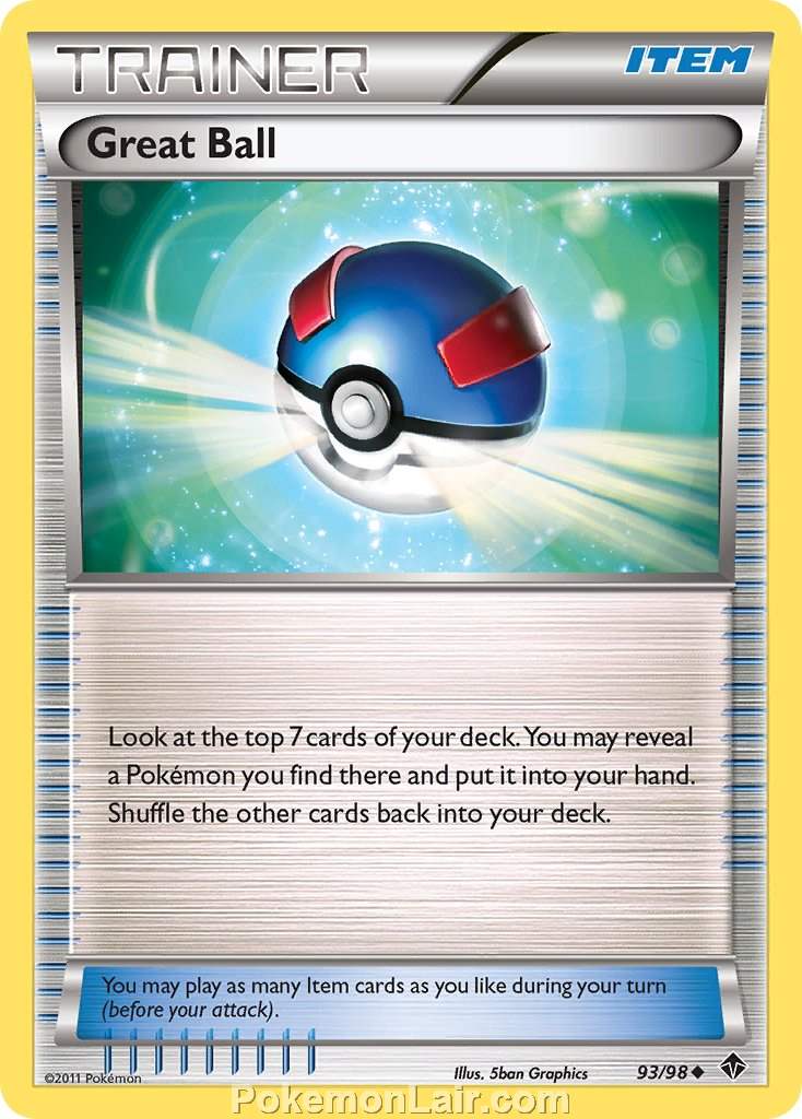 2011 Pokemon Trading Card Game Emerging Powers Price List – 93 Great Ball