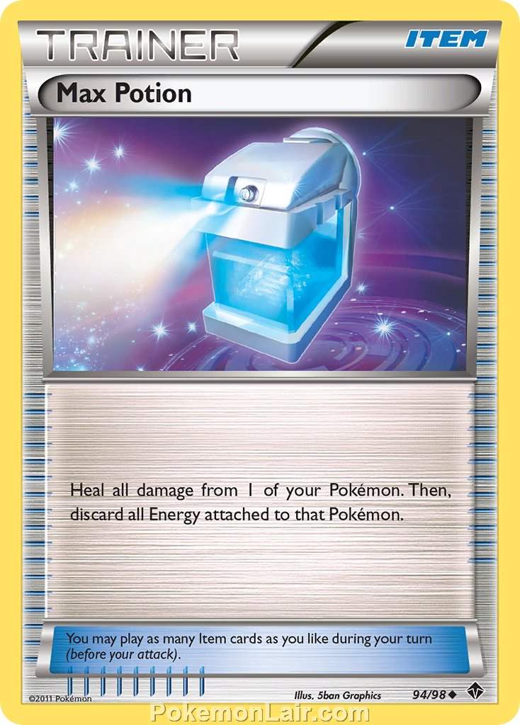 2011 Pokemon Trading Card Game Emerging Powers Price List – 94 Max Potion