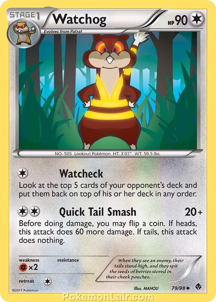 2011 Pokemon Trading Card Game Emerging Powers Set – 79 Watchog