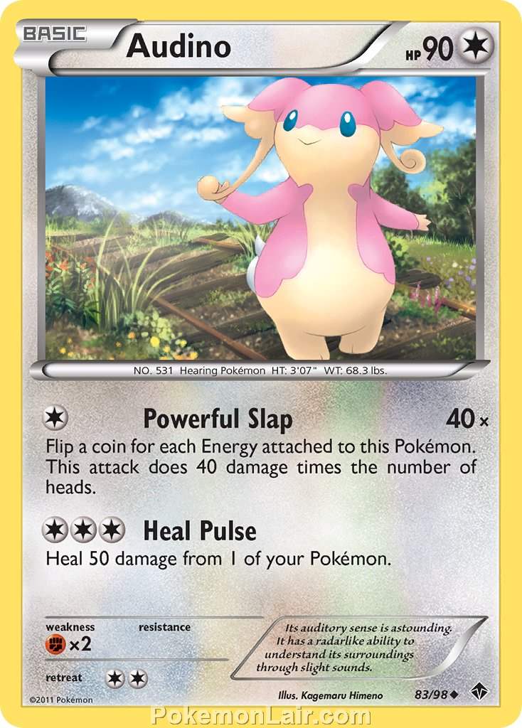 2011 Pokemon Trading Card Game Emerging Powers Set – 83 Audino