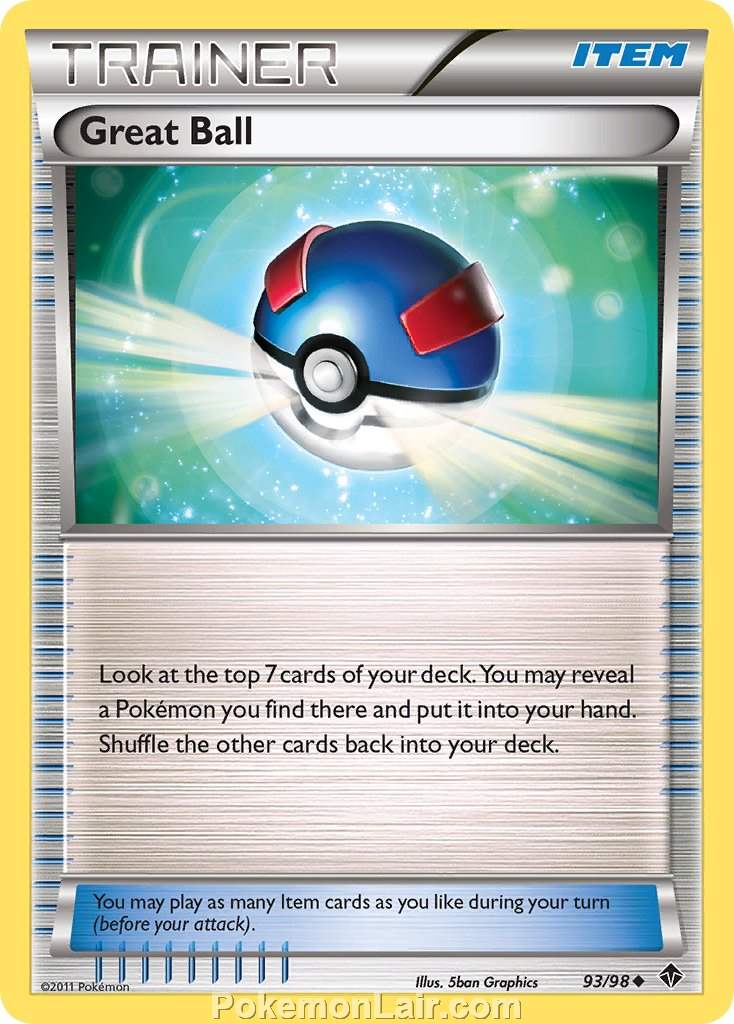 2011 Pokemon Trading Card Game Emerging Powers Set – 93 Great Ball