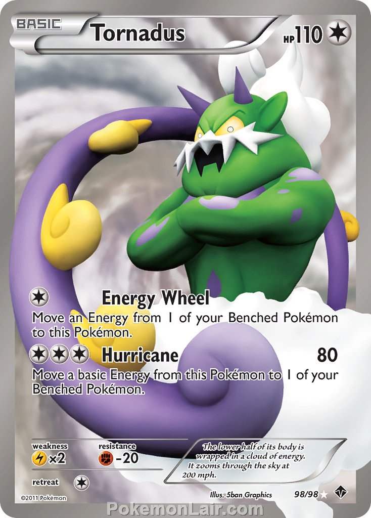 2011 Pokemon Trading Card Game Emerging Powers Set – 98 Tornadus