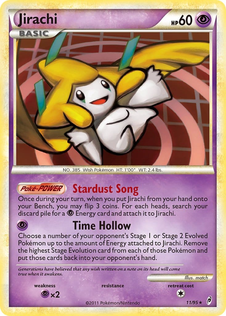 2011 Pokemon Trading Card Game HeartGold SoulSilver Call Of Legends Price List – 11 Jirachi