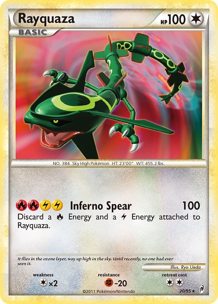 2011 Pokemon Trading Card Game HeartGold SoulSilver Call Of Legends Price List – 20 Rayquaza
