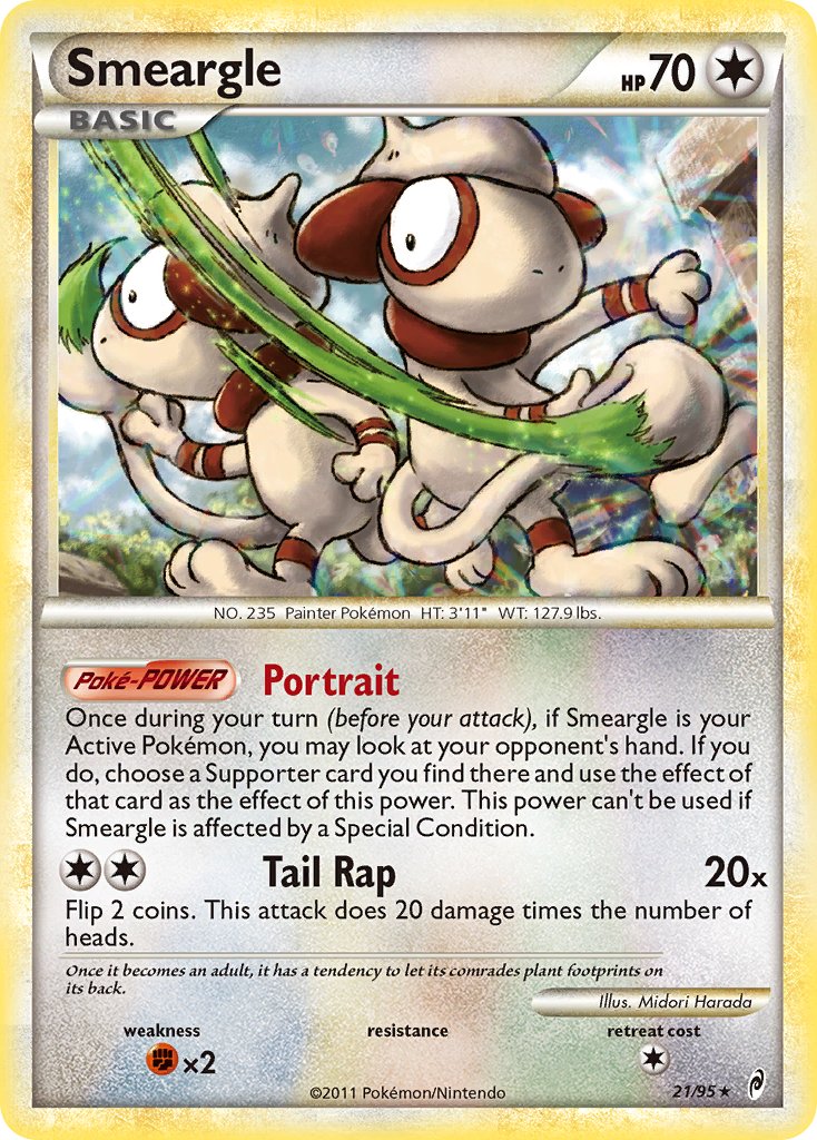 2011 Pokemon Trading Card Game HeartGold SoulSilver Call Of Legends Price List – 21 Smeargle