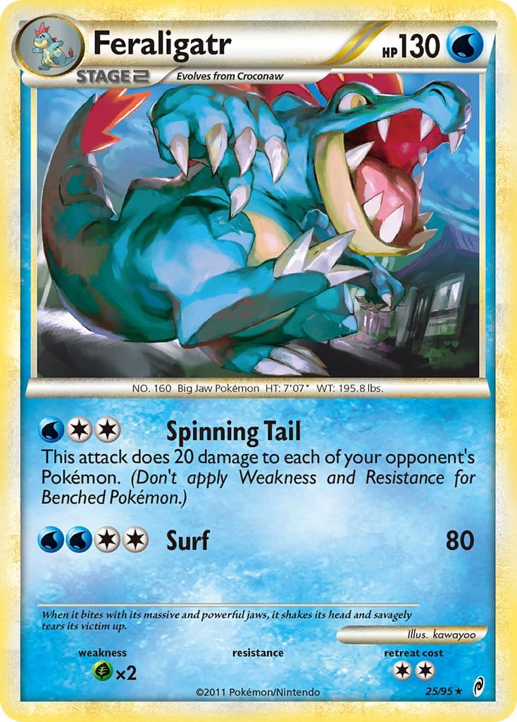 2011 Pokemon Trading Card Game HeartGold SoulSilver Call Of Legends Price List – 25 Feraligatr