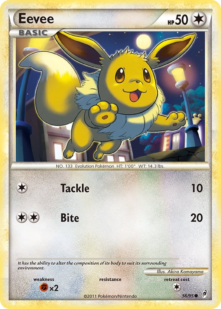 2011 Pokemon Trading Card Game HeartGold SoulSilver Call Of Legends Price List – 56 Eevee