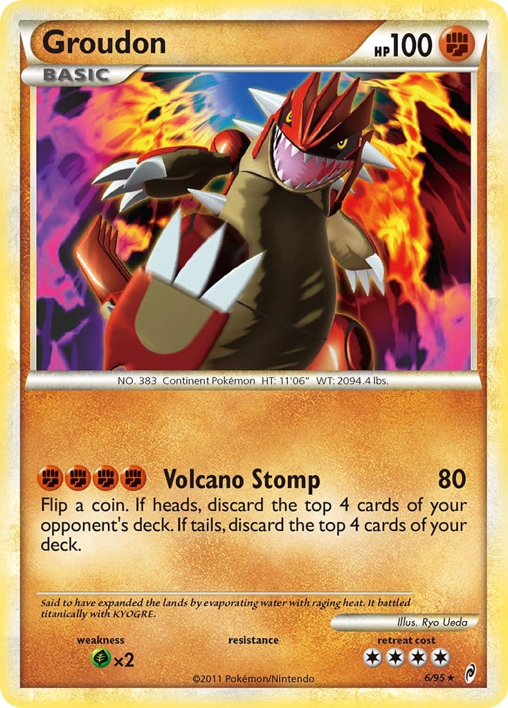 2011 Pokemon Trading Card Game HeartGold SoulSilver Call Of Legends Price List – 6 Groudon
