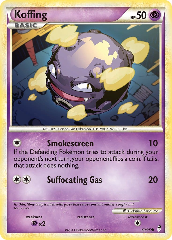2011 Pokemon Trading Card Game HeartGold SoulSilver Call Of Legends Price List – 60 Koffing