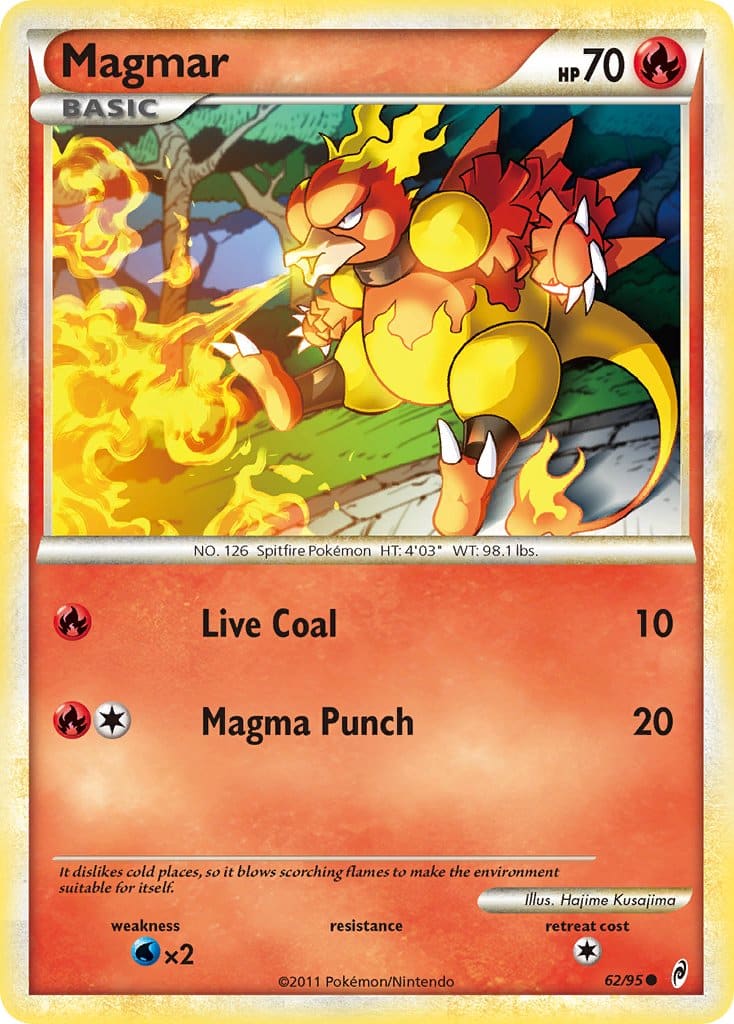 2011 Pokemon Trading Card Game HeartGold SoulSilver Call Of Legends Price List – 62 Magmar
