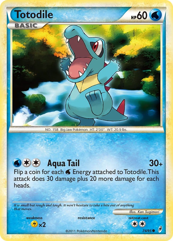 2011 Pokemon Trading Card Game HeartGold SoulSilver Call Of Legends Price List – 74 Totodile