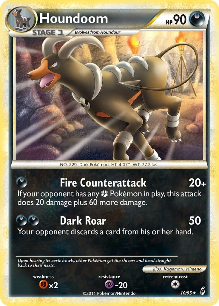 2011 Pokemon Trading Card Game HeartGold SoulSilver Call Of Legends Set – 10 Houndoom