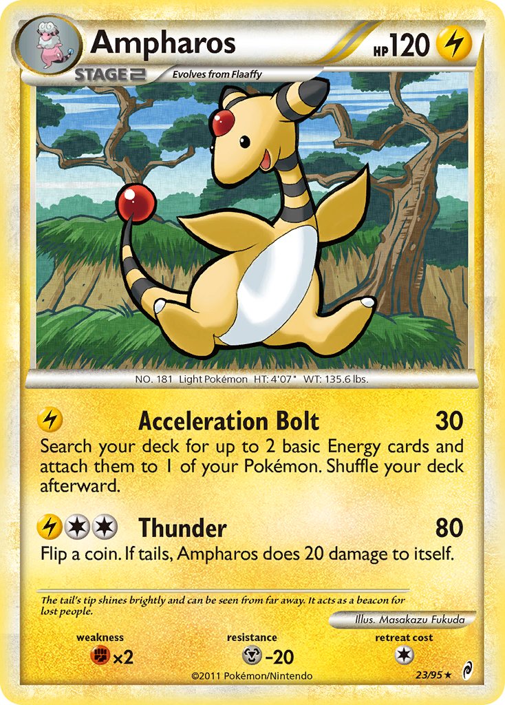 2011 Pokemon Trading Card Game HeartGold SoulSilver Call Of Legends Set – 23 Ampharos