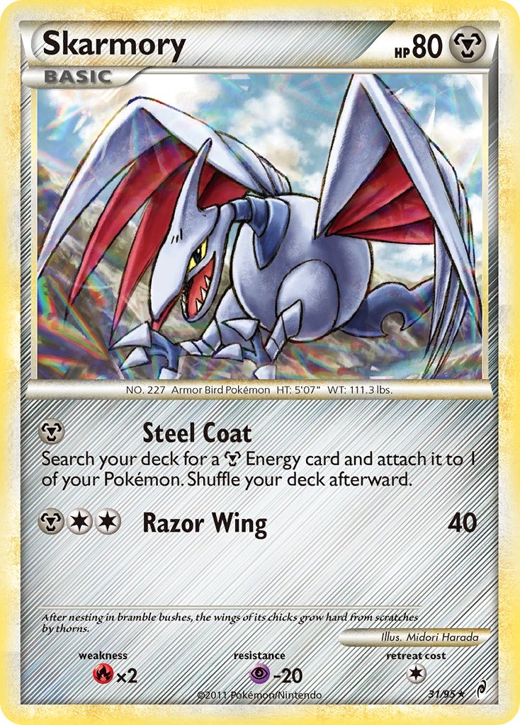 2011 Pokemon Trading Card Game HeartGold SoulSilver Call Of Legends Set – 31 Skarmory