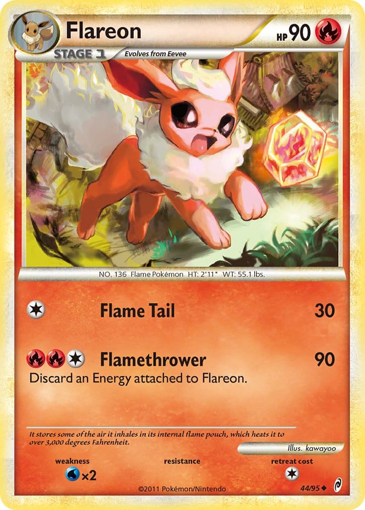 2011 Pokemon Trading Card Game HeartGold SoulSilver Call Of Legends Set – 44 Flareon