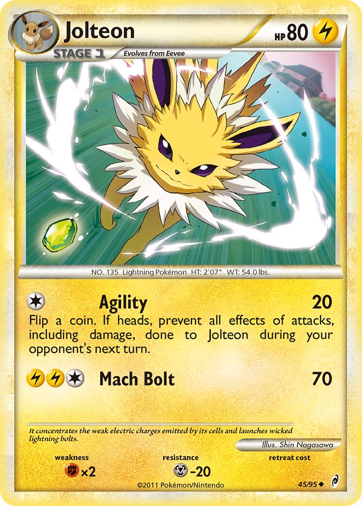 2011 Pokemon Trading Card Game HeartGold SoulSilver Call Of Legends Set – 45 Jolteon