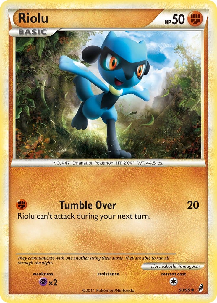 2011 Pokemon Trading Card Game HeartGold SoulSilver Call Of Legends Set – 50 Riolu