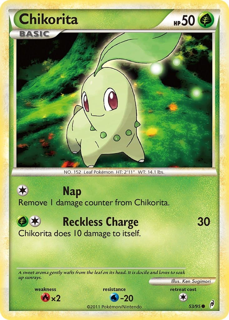 2011 Pokemon Trading Card Game HeartGold SoulSilver Call Of Legends Set – 53 Chikorita