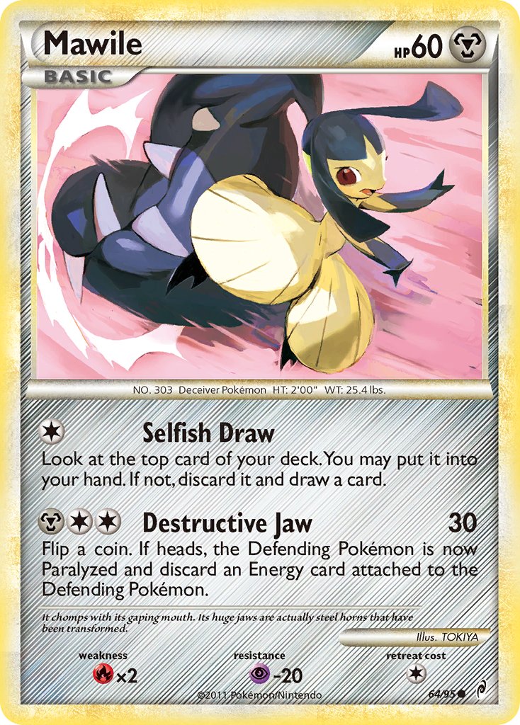 2011 Pokemon Trading Card Game HeartGold SoulSilver Call Of Legends Set – 64 Mawile