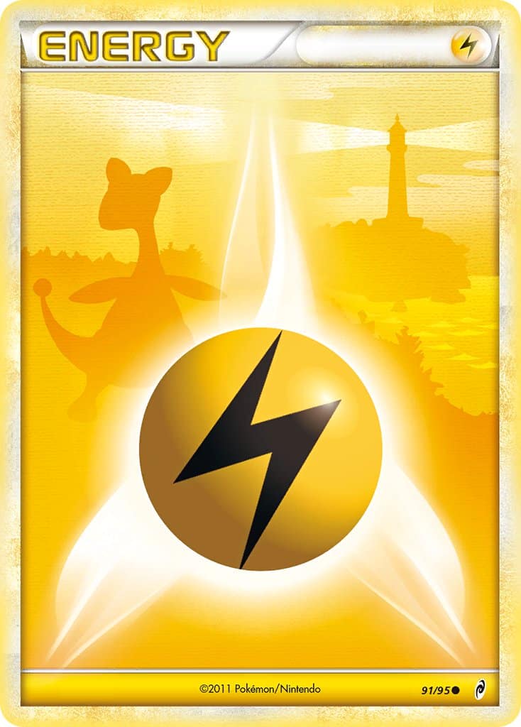 2011 Pokemon Trading Card Game HeartGold SoulSilver Call Of Legends Set – 91 Lightning Energy