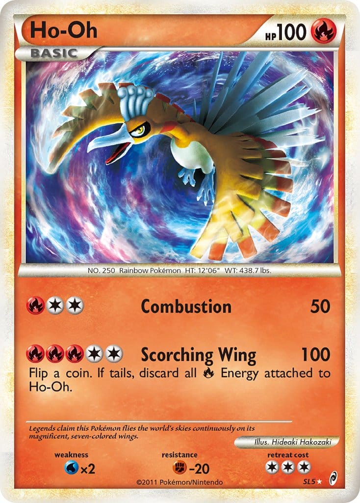 2011 Pokemon Trading Card Game HeartGold SoulSilver Call Of Legends Set – SL5 Ho oh