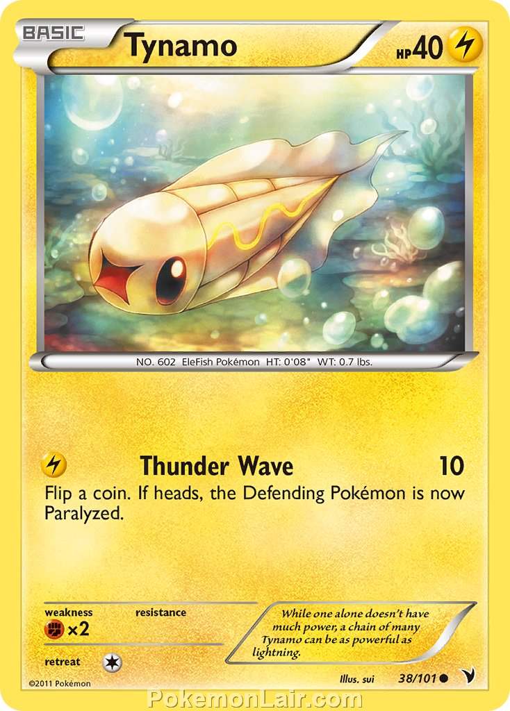 2011 Pokemon Trading Card Game Noble Victories Price List – 38 Tynamo