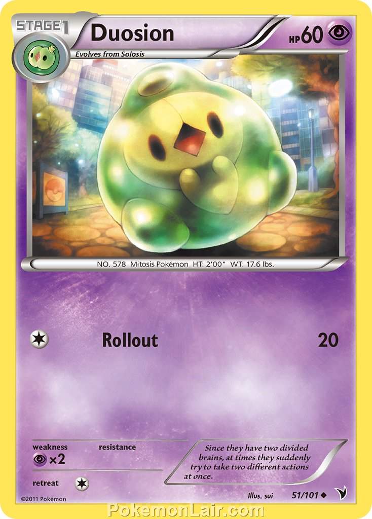 2011 Pokemon Trading Card Game Noble Victories Price List – 51 Duosion