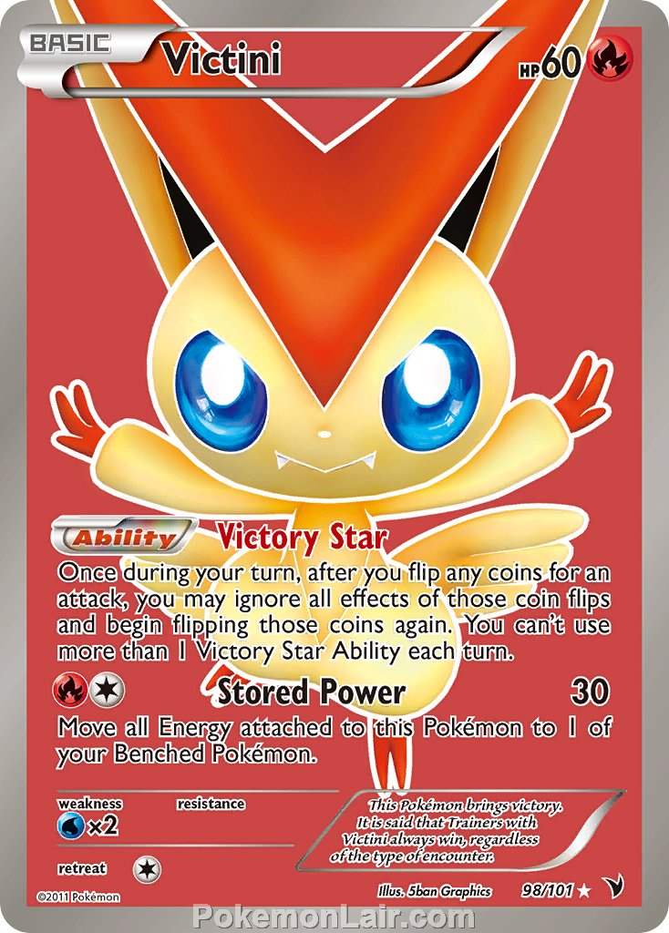 2011 Pokemon Trading Card Game Noble Victories Price List – 98 Victini