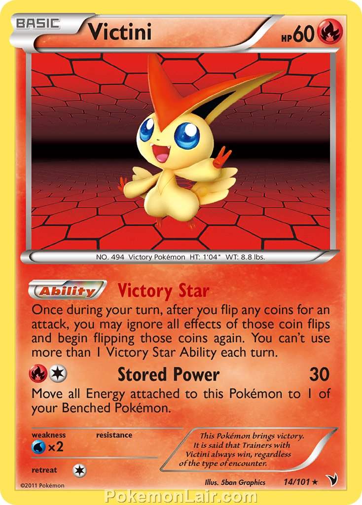 2011 Pokemon Trading Card Game Noble Victories Set – 14 Victini