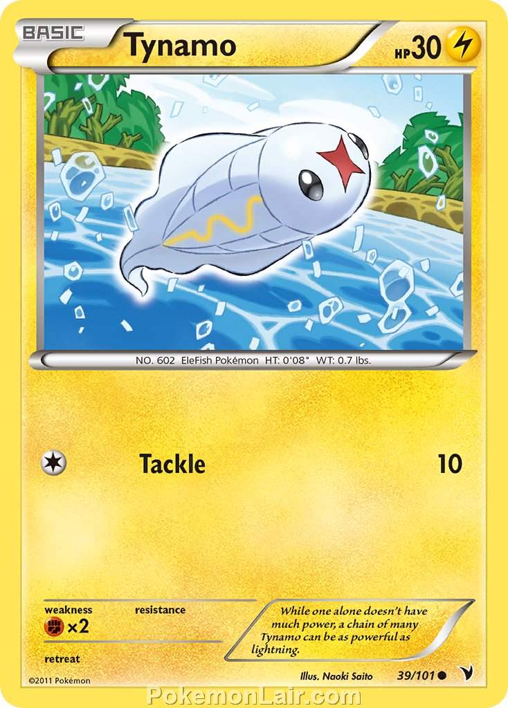 2011 Pokemon Trading Card Game Noble Victories Set – 39 Tynamo