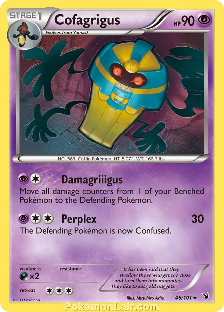 2011 Pokemon Trading Card Game Noble Victories Set – 46 Cofagrigus