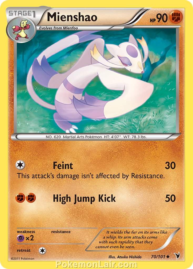 2011 Pokemon Trading Card Game Noble Victories Set – 70 Mienshao
