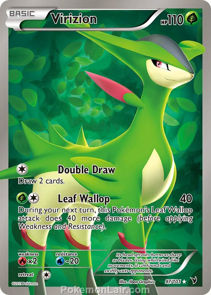 2011 Pokemon Trading Card Game Noble Victories Set – 97 Virizion