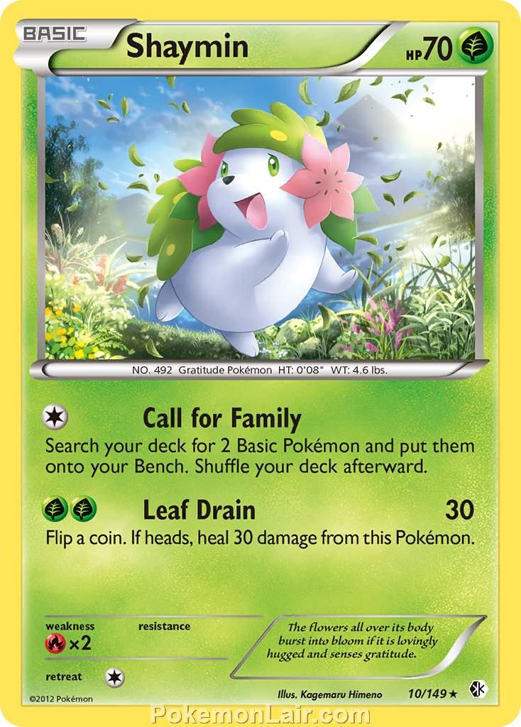 2012 Pokemon Trading Card Game Boundaries Crossed Price List – 10 Shaymin