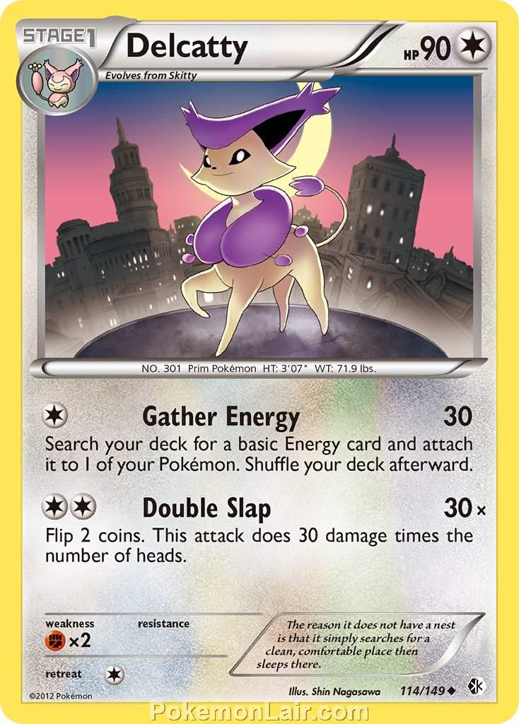 2012 Pokemon Trading Card Game Boundaries Crossed Price List – 114 Delcatty