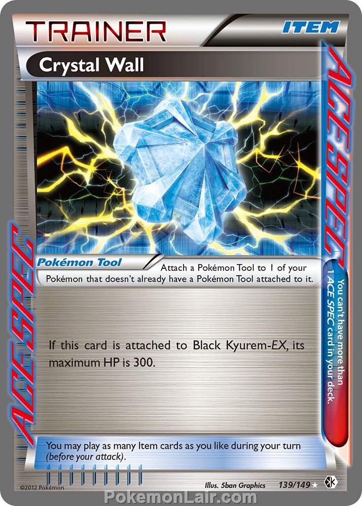 2012 Pokemon Trading Card Game Boundaries Crossed Price List – 139 Crystal Wall